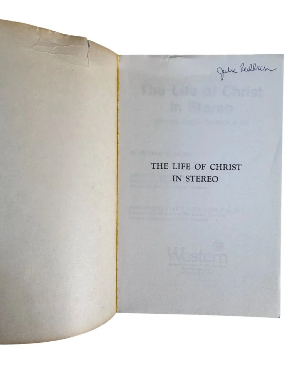 The Life Of Christ In Stereo Johnston M Cheney Vintage Paperback - 1979
